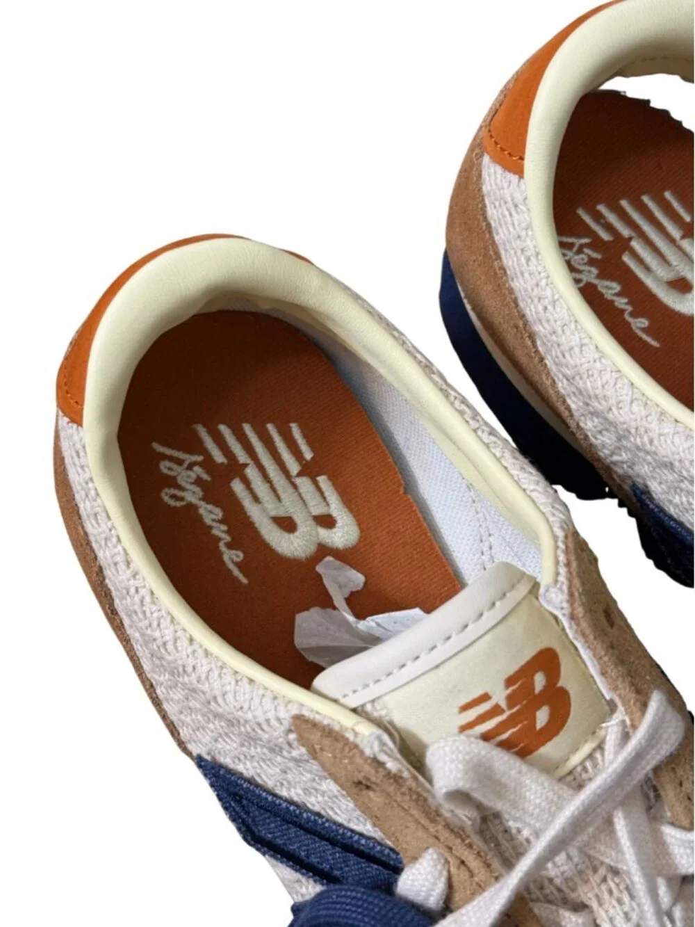 Sezane New Balance 471 Leather Brown Sneakers NWOB Sz 8